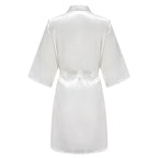 Rose Gold Satin Team Bride Bridesmaid Robe Wedding Bathrobe Gown Women Dressing Sleepwear Mother Maid of Honor Kimono - Matrix-studios.com
