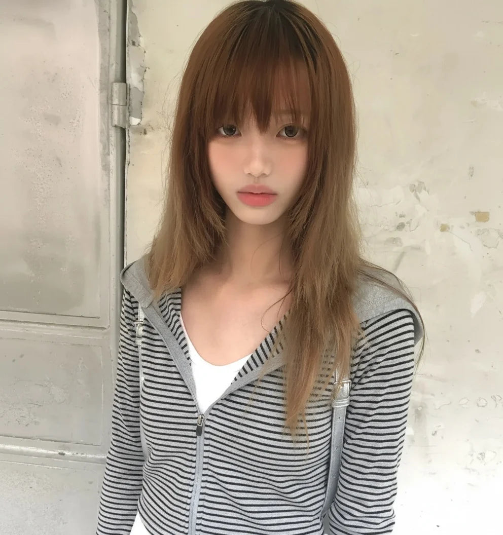 Tonngirls Y2k Japanese Hoodies Women Long Sleeve Striped Sweatshirt Streetwear American Striped Hoodies With Zipper E-girls - Matrix Studios