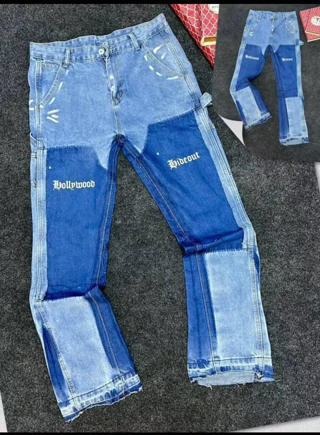 2025 Vintage Men's Jeans Distressed Vibe Bell Bottoms Clean Fit Woodworking Workwear Denim Pants For Outdoor Trade - Matrix Studios