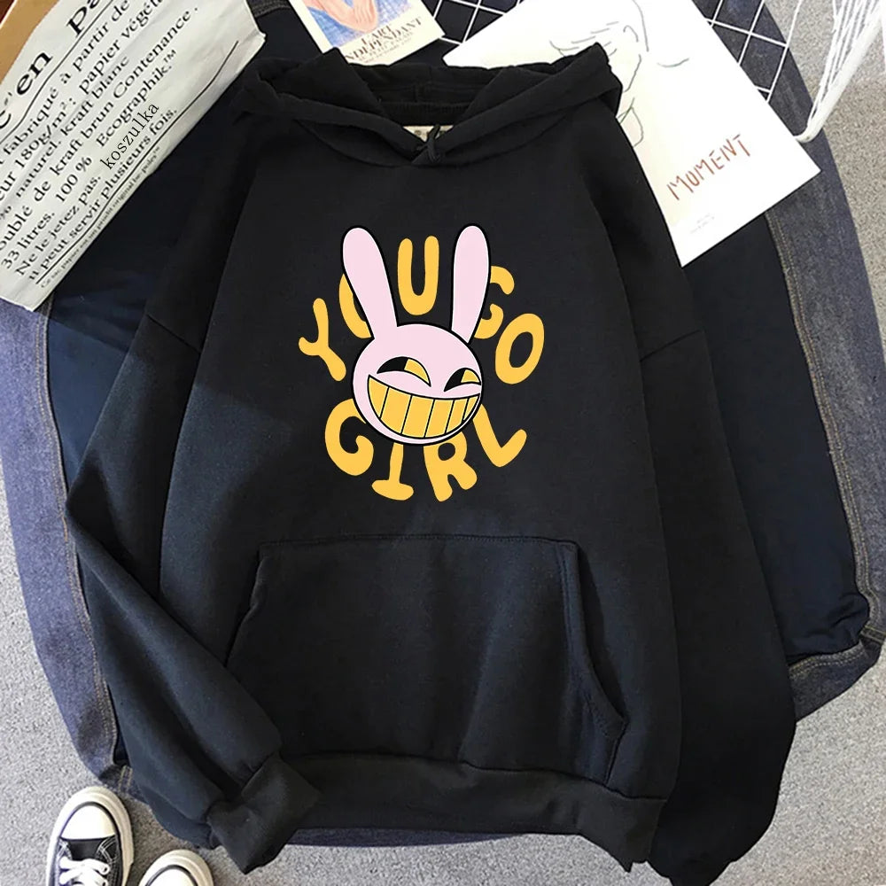 YOU GO GIRL Digital Circus Jax Hoodie Fashion Women Harajuku Funny Cute Rabbit Hoodie Unisex Cartoon Vintage Pullover Sweatshirt - Matrix Studios