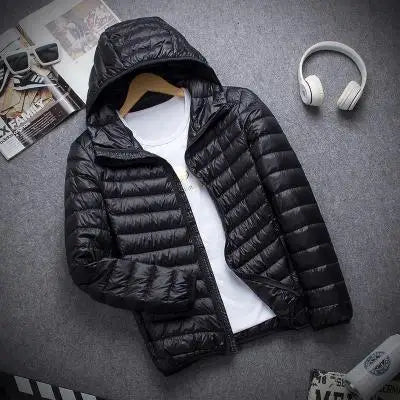 New Autumn And Winter Down Jacket Men's Fashion Hooded Super Light Warm Slim Coat Down Jacket Men's Coat - Matrix Studios
