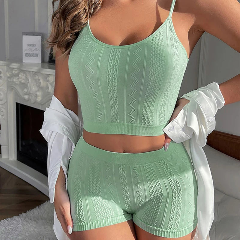Spring Summer Langerie Sets Sexy Underwears Women Micro Underwear Solid Color Wearing Outside Women's Bra and Panties Sets Below - Matrix-studios.com