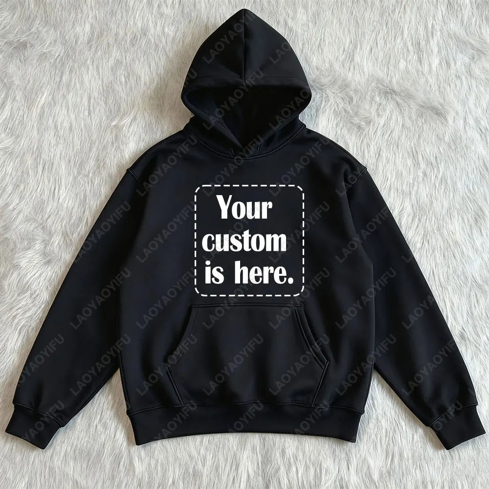 2026 Student Casual Custom Printed Text DIY Hoodie Customized Personalized Hoody Custom Hoodies Text Sweatshirt Clothes - Matrix Studios