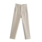 Koekop Office outfits Pencil Trousers Black Pink White Ladies Pants Fashion Office Wear High waist Pants for Women Formal Pants - Matrix-studios.com
