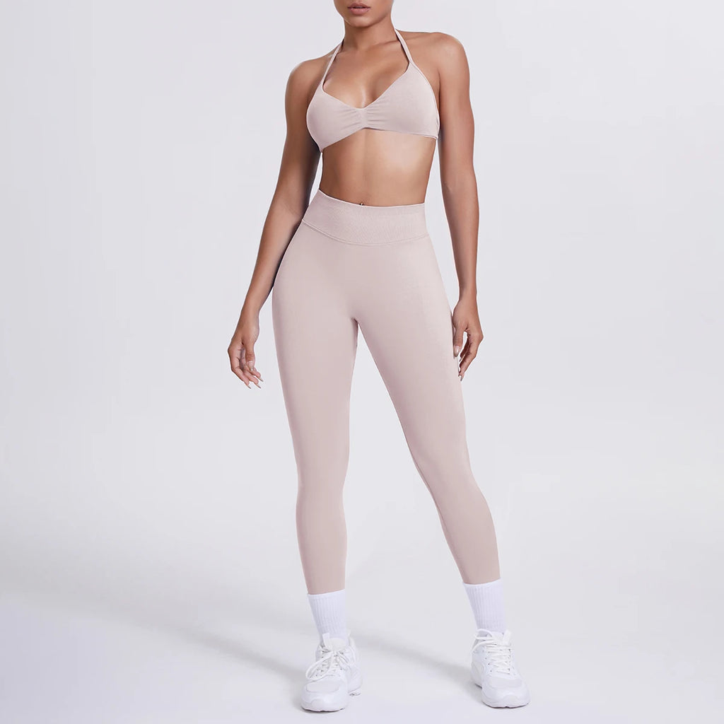 Women 2pcs Patchwork Sport Yoga Suit Training Sleeveless Sport Gym Tops Tummy Control Slimming Booty Leggings Yoga Suit Sports - Matrix-studios.com