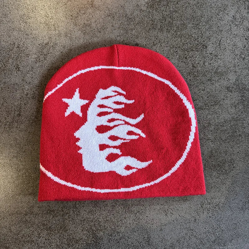 Printed Knit Hat Fashion Hip-Hop Trendy Winter Warm Knit Hat Unisex Pullover Hat