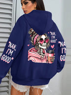 Expensive Talks Back Funny Printing Womens Hoodie Loose Multicolor Pullovers Fleece Autumn Sportswear Casual Pocket Hoody - Matrix Studios