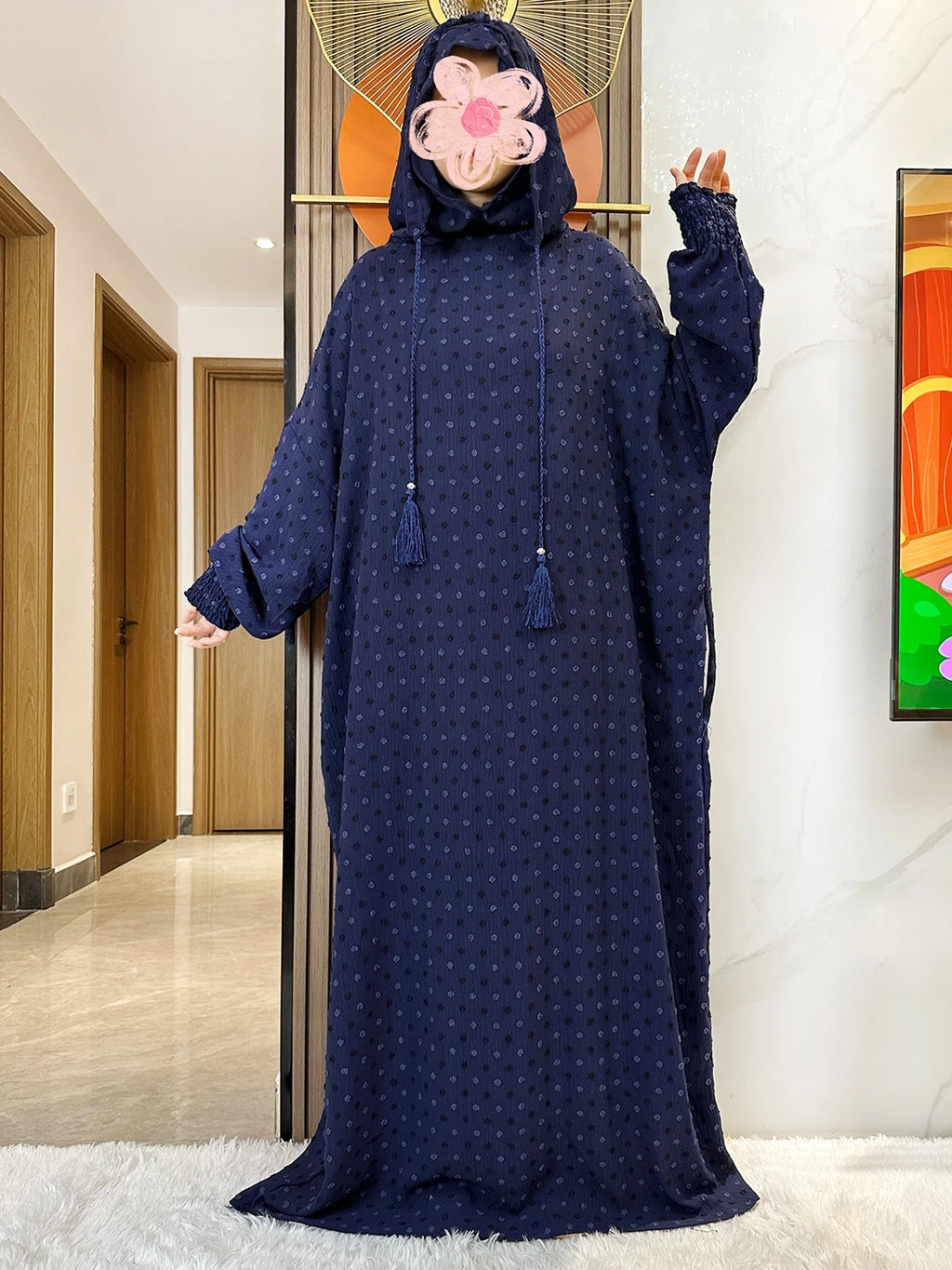 Latest Ramadan Soft Cotton Prayer Abaya Double Hats Dubai Turkey Islam Prayer Clothes Fabric Dresses Islam Women Dress Kaftan - Matrix-studios.com