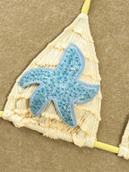 Kawaii Layered Shorts Set Bikini Sequins Star Swimsuit Women's Bikinis and Tankinis Backless Vacation Swimwears Beachwear Outfit - Matrix-studios.com