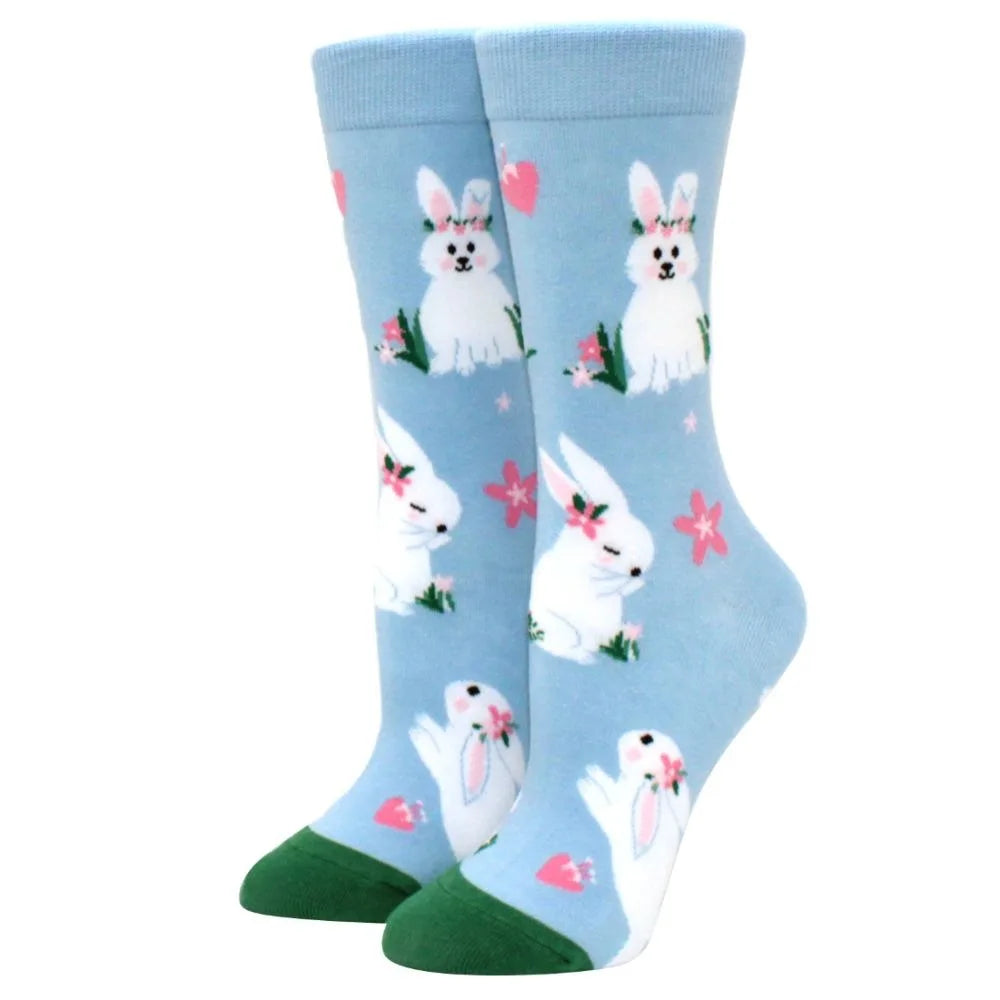 Novelty Woman Socks Harajuku Cotton Funny Happy Cartoon Cat Dog Pattern Unisex Socks Men Novelty Kawaii Socks - Matrix Studios