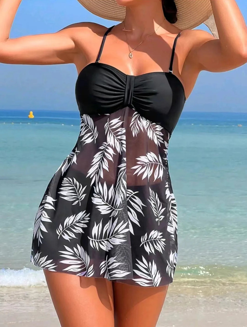 2024 Women's Tankini Set with Shorts Padded Printed Swimwear Female Summer Beachwear Swim Suit Casual Dress for Swimming - Matrix-studios.com
