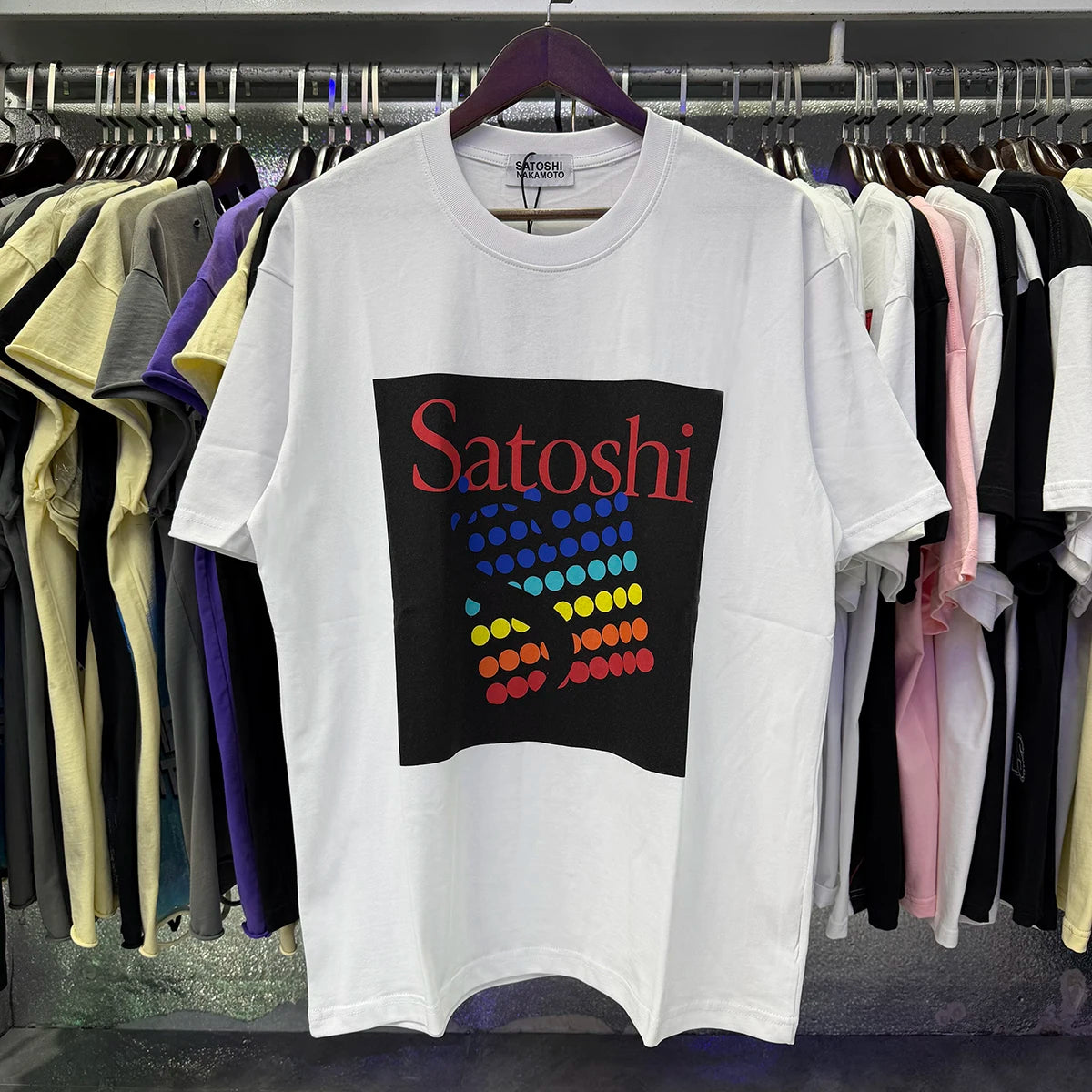 Summer Street Satoshi Nakamoto T-shirt Men's Women's Loose Lettered Logo Printed Cotton Short Sleeve - Matrix-studios.com