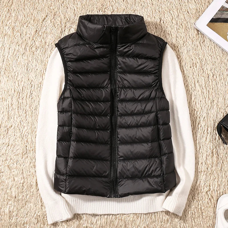 Women Sleeveless Vest Jackets Winter Fashion Male Cotton-Padded Vest Coats women Stand Collar Warm Waistcoats Clothing - Matrix Studios