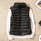 Women Sleeveless Vest Jackets Winter Fashion Male Cotton-Padded Vest Coats women Stand Collar Warm Waistcoats Clothing - Matrix Studios