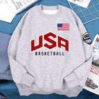 USA Basketballer Printed Street Casual Hoody Men Women Hip Hop Oversized Clothing Loose Warm Fleece Sweatshirts Couple Hoodies - Matrix Studios