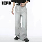 IEFB Straight Male Jeans Vintage Men's Denim Pants Tie-dyed Design Wide Leg Trousers Spring New Stylish Men Clothing 9C4276 - Matrix Studios
