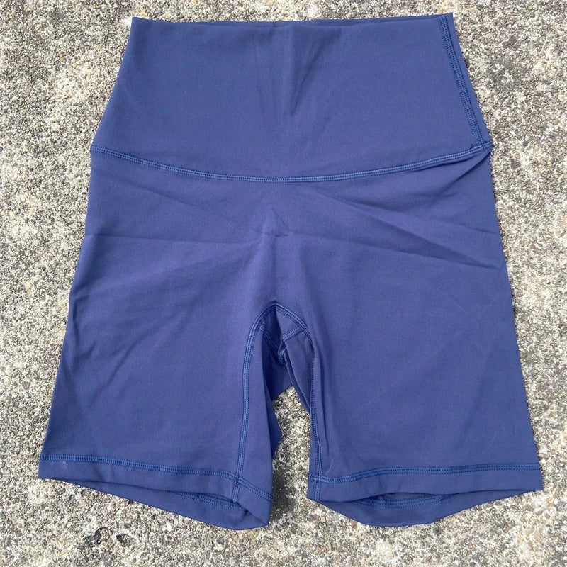 Solid Color Women Fitness Sports Short High Waist Yoga Short Leg Cycling Comprehensive Training Jog Squat Proof Internal Pocket - Matrix Studios