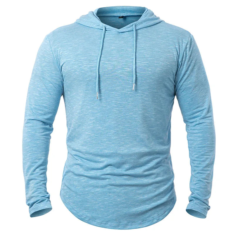 Men's Lightweight Athletic Hoodies Long Sleeve Workout Sport Hooded Shirt Casual Gym Running Jogger Shirt Pullover Sweatshirt - Matrix Studios