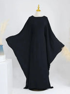 Ramadan Eid Soft Crepe Khimar Batwing Abaya Dubai Islam Muslim Modest African Dresses For Women Kaftan Kebaya Robe Femme Musulma - Matrix-studios.com