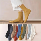 5/10 Pairs of Vibrant Mixed Color Striped Comfort Crew Socks - Soft, Breathable, Classic Casual Daily Wear - Matrix Studios