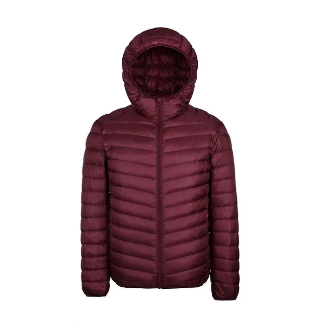 Down Jacket Men's 2024 New 90% White Duck Down Super Light Down Jacket Men's Lightweight Thermal Coat Hooded Feather Coat - Matrix Studios