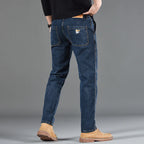 Fashion Print Six-Pocket Jeans Small Straight Cut Style Men's Casual Comfortable Fit Clothing - Matrix Studios