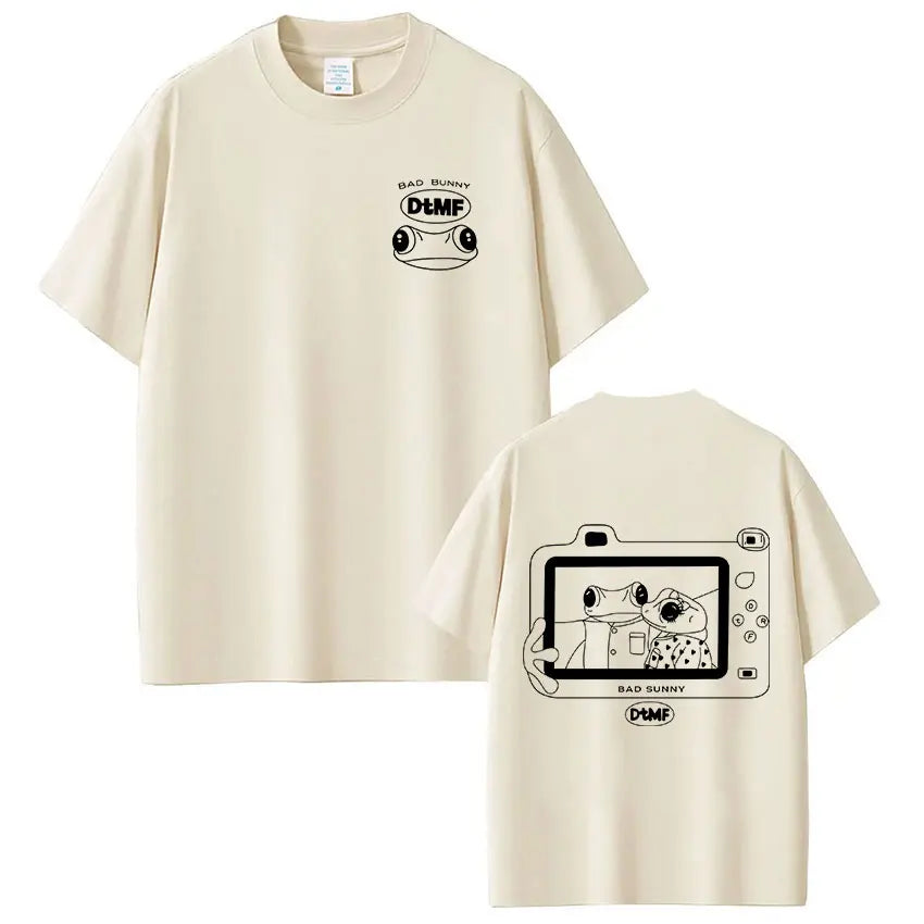 Rapper Bad Bunny T-shirt Debi Tirar Mas Fotos DTMF World Tour T Shirts Men's Women Fashion Vintage Hip Hop T-shirts Streetwear - Matrix Studios