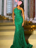 Customized High Quality Evening Dresses Elegant Vintage Sweet Sexy Pink Mermaid Beads Lace Formal Occasion Long Dress Sparkle - Matrix-studios.com