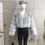 High Quality Fur Coat Women 100% Real Fox Fur Jacket Women's Fall/Winter Luxury Short Natural Fox Fur Coat Leather Jacket - Matrix Studios