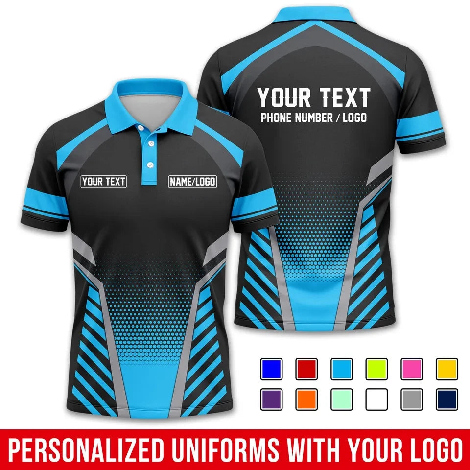 Fashion Men Women Stripe Graphic Polo Shirt For Men Custom Name Logo Text 3D Printed Polo Shirts Trend Button Up Sports Tops Tee - Matrix-studios.com