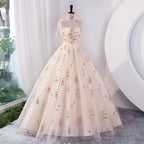 Luxury Floral Embroidery Long Prom Evening Wedding Shooting Dresses Women 2025 Summer Party Formal Occasions Reception Dress - Matrix-studios.com