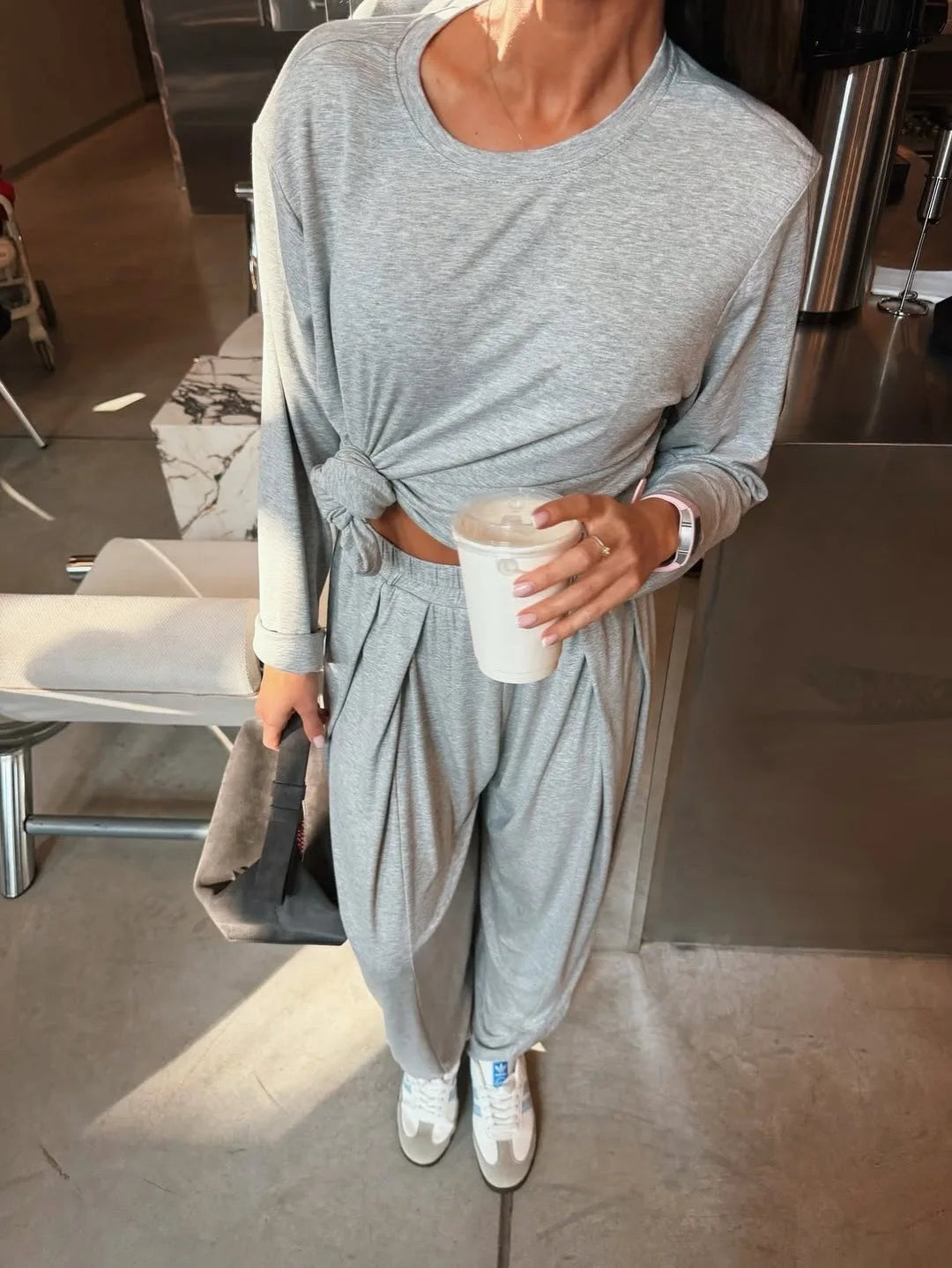 Hirsionsan Modal Soft Loose Sets Women 2026 Casual Two Pieces Long Sleeve T Shirts and High Waist Dresses Outfits Tracksuit - Matrix-studios.com