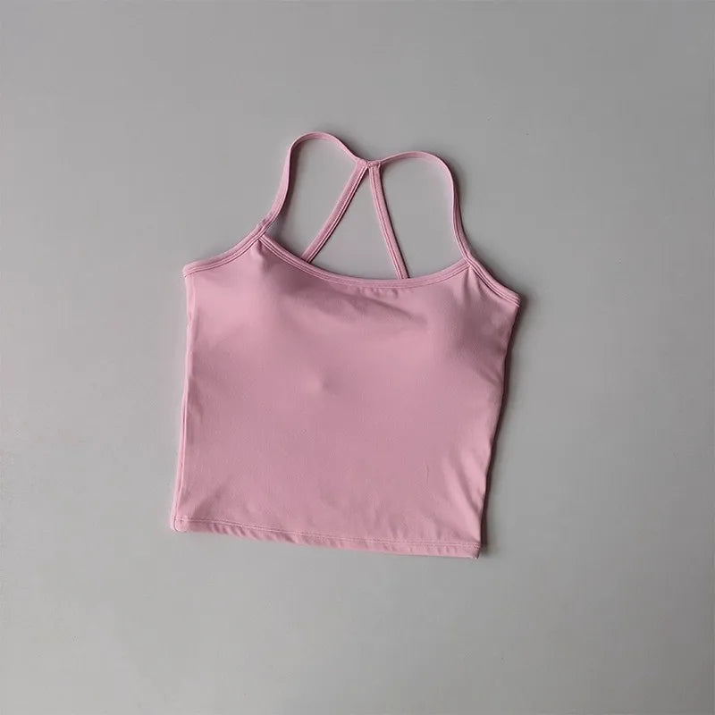 Women's Cross Back Push-Up Yoga Sports Bra Comfortable Gym Tank Top Workout Fitness Vest 'Naked Feeling' Gym Bra Fitness Wear - Matrix Studios