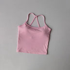 Women's Cross Back Push-Up Yoga Sports Bra Comfortable Gym Tank Top Workout Fitness Vest 'Naked Feeling' Gym Bra Fitness Wear - Matrix Studios