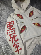 Punk Six Eyes Kokushibo Multi Zipper Hoodies Cool Design Sweatshirt Y2k Streetwear Oversized Casual Fashion Couples Anime Hoodie - Matrix Studios