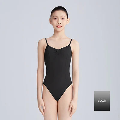 Girls Women Ballet Leotards Spaghetti Strap Camisole Dance Leotard Low Back Gymnastic Dance Bodysuit with Lining Ballet Bodysuit - Matrix-studios.com