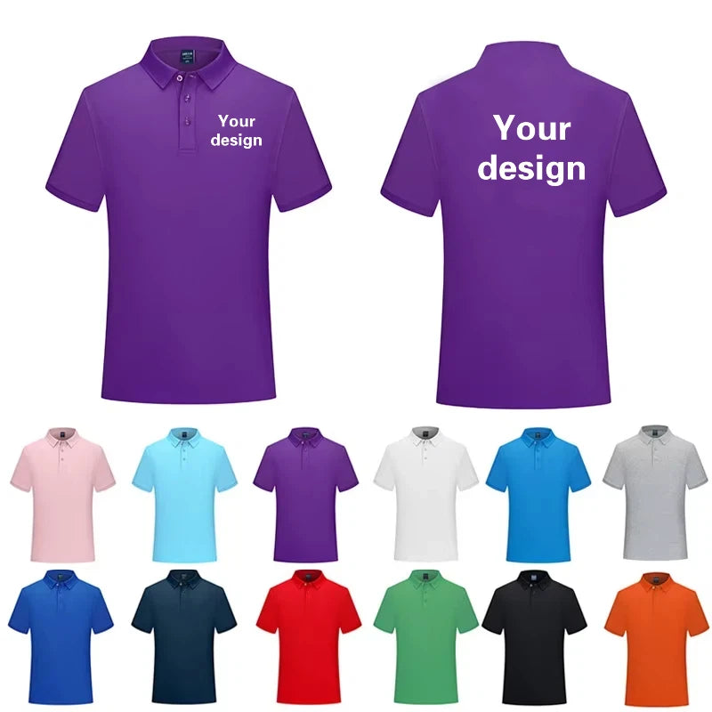 Summer 230g 100% Cotton Polo Shirt Print Logo Customized Embroidery Company Group Name Men Women Short Sleeved Breathable Top - Matrix-studios.com