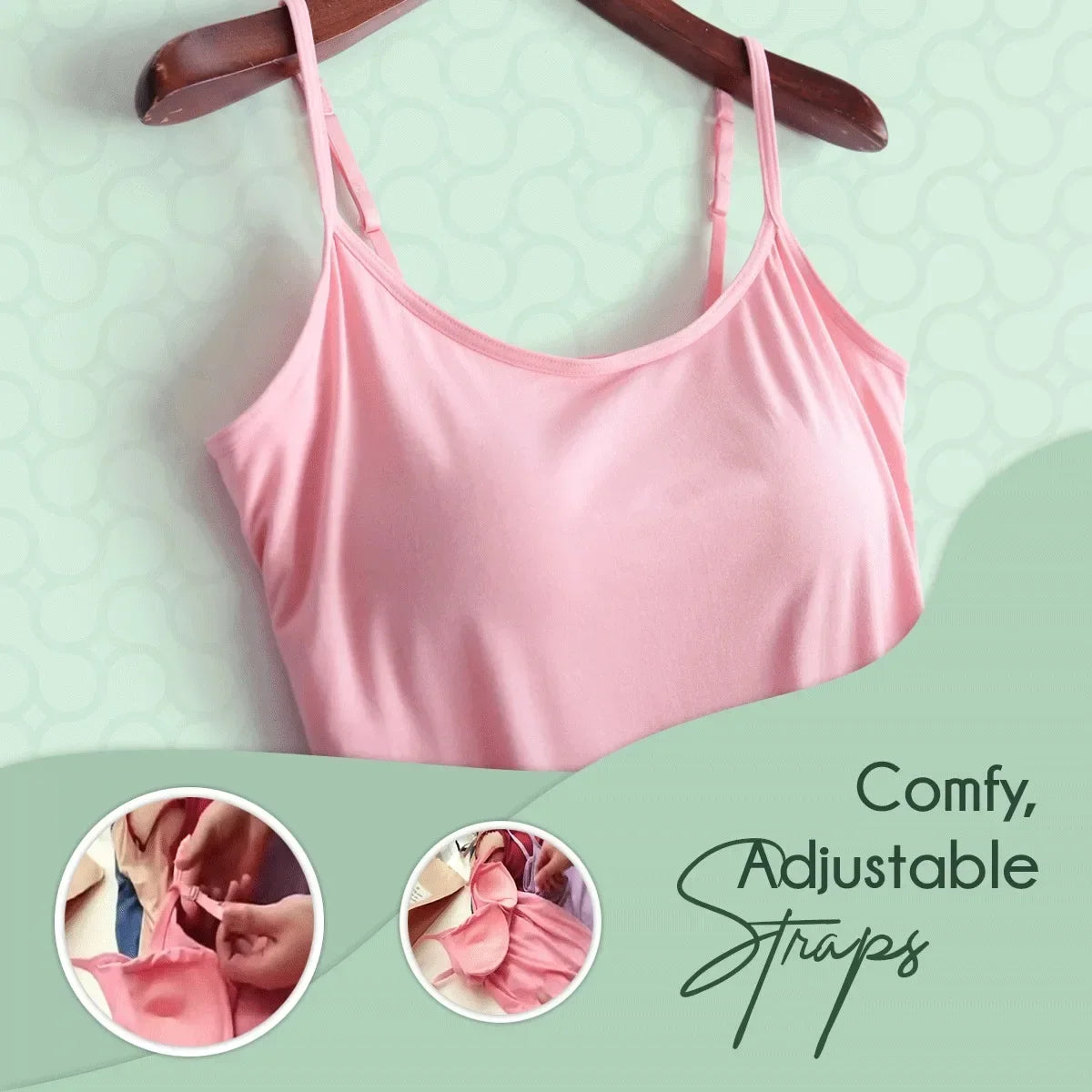 Cami Bra – Women's Camisole With Built In Padded Bra Vest Dropshipping As Seen on Tiktok Pink Top For Women Pajamas Home Wear - Matrix-studios.com