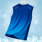 Simple Gradient Graphic Gym Tank Tops For Men Summer Fashion Fitness Sports 3D Printed Vest Loose Quick Dry Outdoor Tees Tops - Matrix Studios