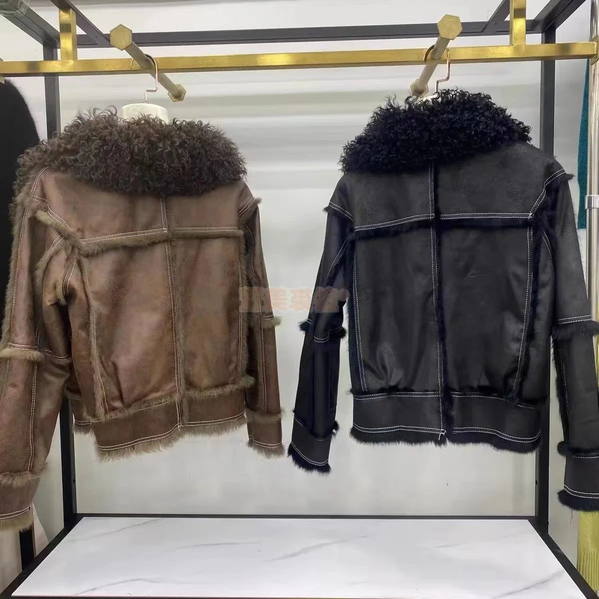 Real Rex Rabbit Fur Coats With Genuine Sheepskin Leather Wholeskin Natural Rabbit Fur Jacket Outwear Luxury Women Winter New - Matrix Studios