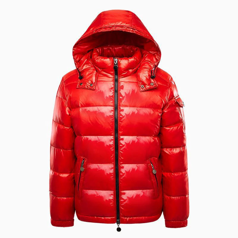 Winter Mens Shiny Down Parkas Coats Man Mountain Ski Cotton Thermal Coats Men Thick Windbreaker Hooded Jacket Clothing - Matrix Studios