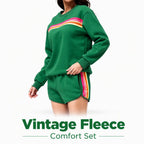 Everyday Comfort Women's 2-Piece Sweatshirt & Shorts Matching Set with Side Pockets. Soft cozy warm casual tracksuit for lounging at home or outdoor activities. Great for walking, gym, school, or relaxing. Elevate daily outfi - Matrix-studios.com
