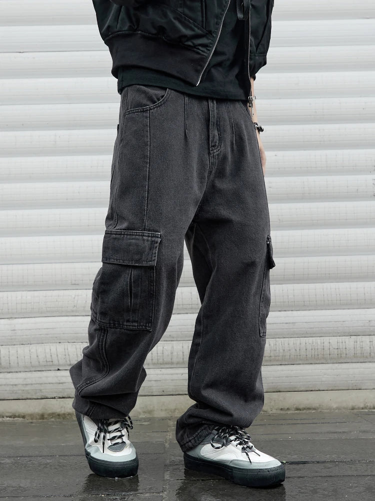 Y2k New Baggy Jeans Male Hip Hop Harajuku Trousers Wide Leg Denim Pants Men's Jeans Streetwear Korean Oversize Cargo Pants - Matrix Studios