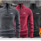 Autunm Winter Polar Fleece Sweatshirt for Men Thick Warm Stand Up Collar Half Zip Casual Base Layer Man Long Sleeve Sweater Man - Matrix Studios