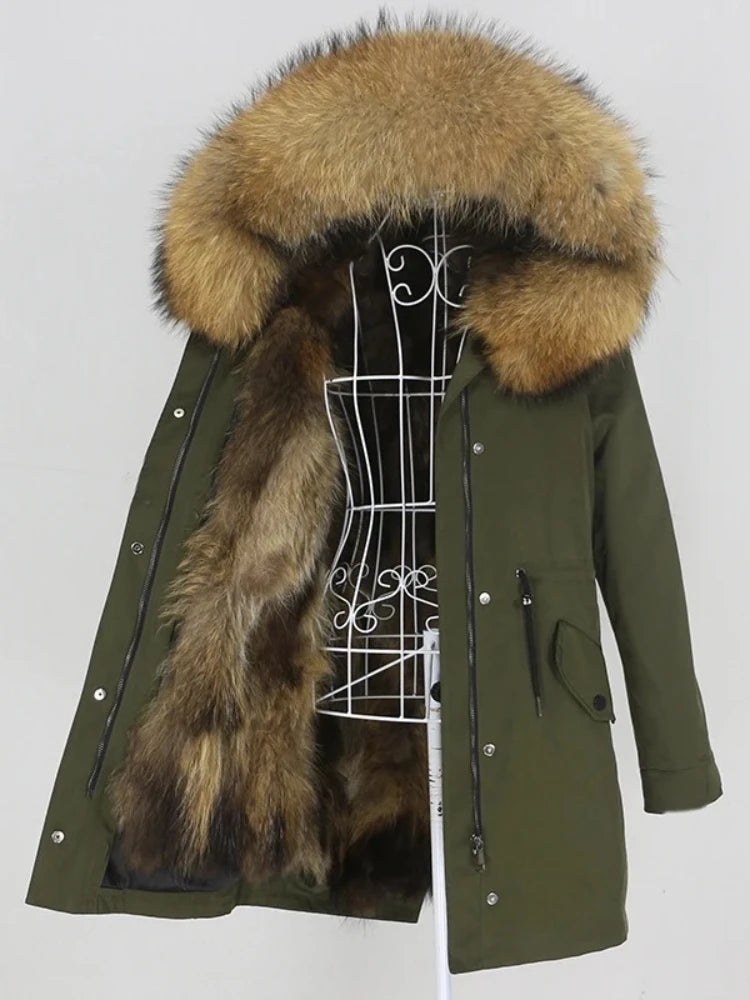 OFTBUY Winter Jacket Women Long Parka Real Fox Fur Coat Natural Raccoon Fur Collar Hood Thick Warm Streetwear Parkas New - Matrix Studios