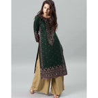 2026 Women's Kurt Fashionable And Elegant Straight Tube Casual O-neck Peacock Pattern New Comfortable Dress Muslim Abaya - Matrix-studios.com