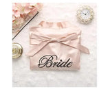 Bride Bridesmaid Wedding Robe Embroidery Kimono Bathrobe Gown Nightgown Casual Satin Short Women Sexy Nightwear Sleepwear - Matrix-studios.com