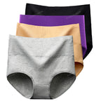 4Pcs Cotton Panties Women High Waist Underwear Body Slim Abdominal Shapers Plus Size Panties Briefs Girls Sexy Lingeries Female - Matrix Studios