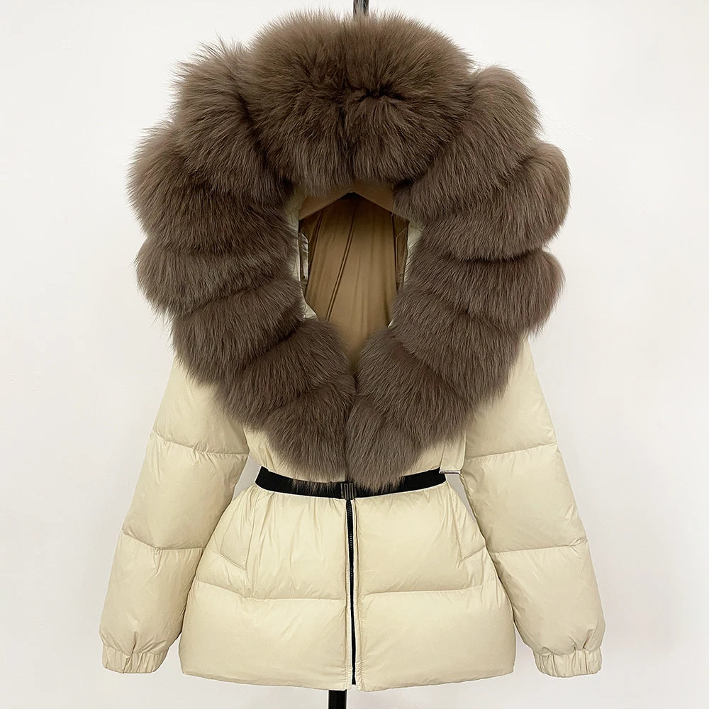 OFTBUY Winter Clothing Puffer Jacket Women Real Fox Fur Hooded Thick Warm 90% White Duck Down Coat Female Parkas Waterproof - Matrix Studios