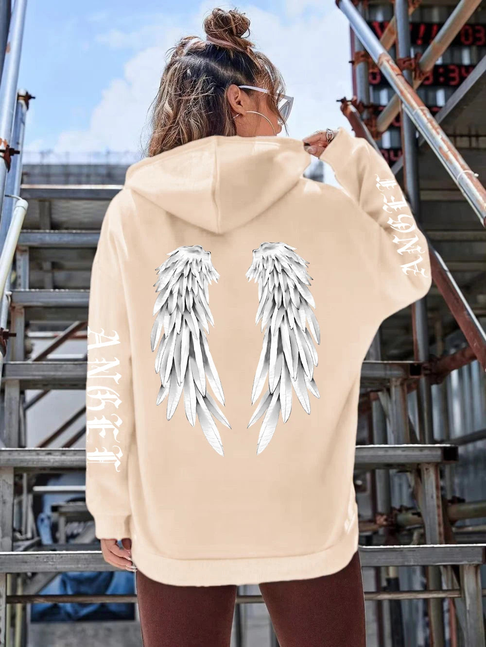 Beautiful Angel Wings Printed Hoodies Women Warm Comfortable Casual Hoodie Fashion Classic Hoody Loose Original Basic Clothes - Matrix Studios